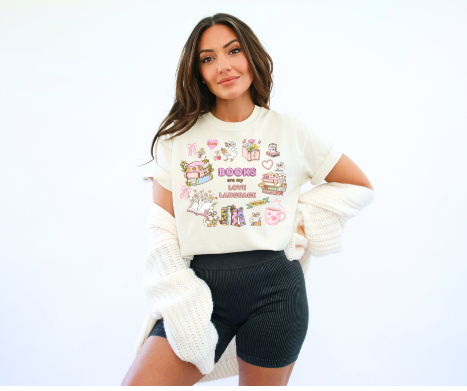 Books Are My Love Language Graphic Tee