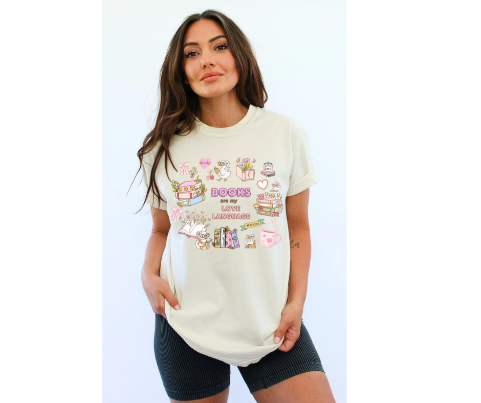 Books Are My Love Language Graphic Tee
