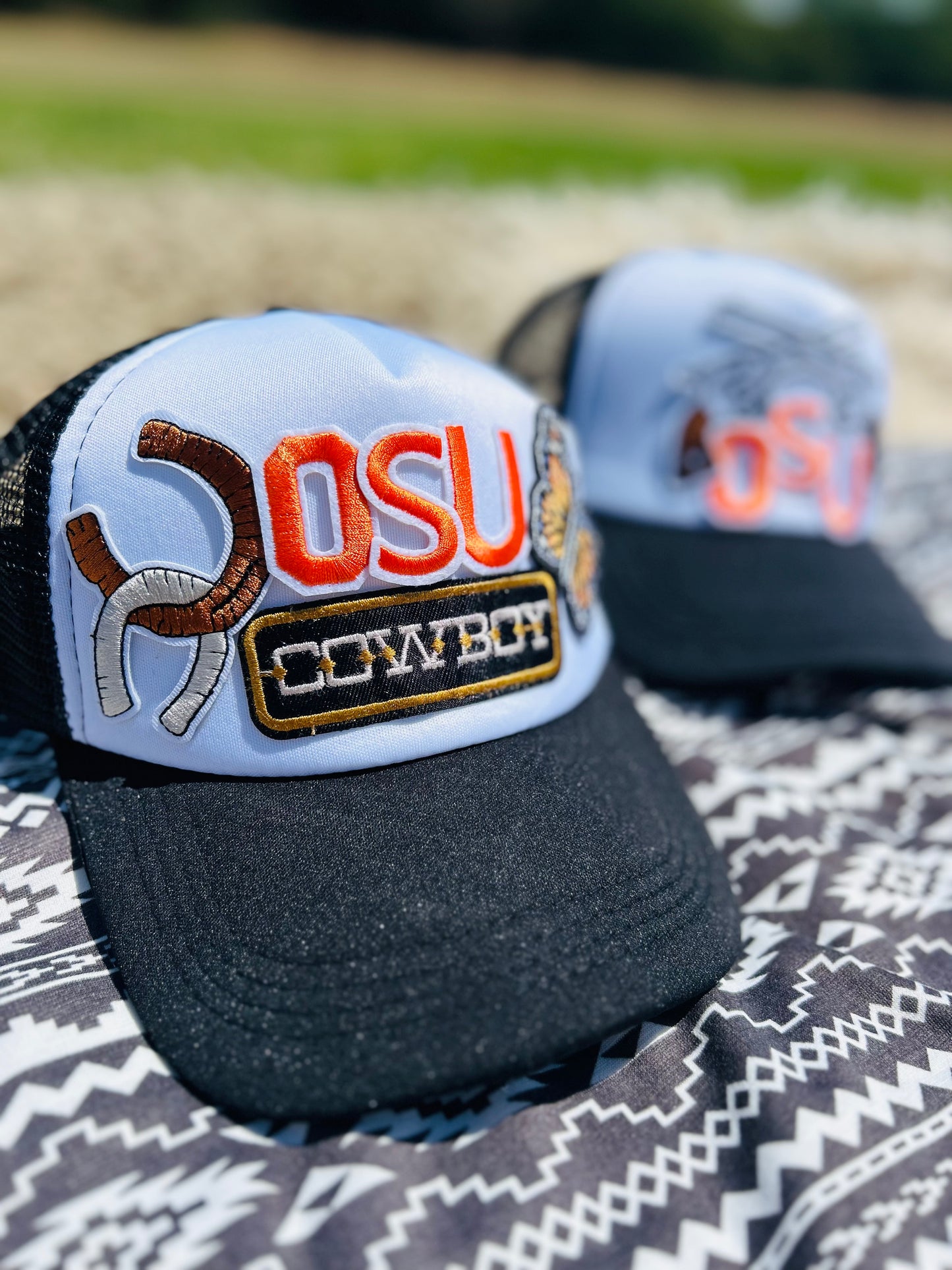 Oklahoma State Patch Trucker Hats