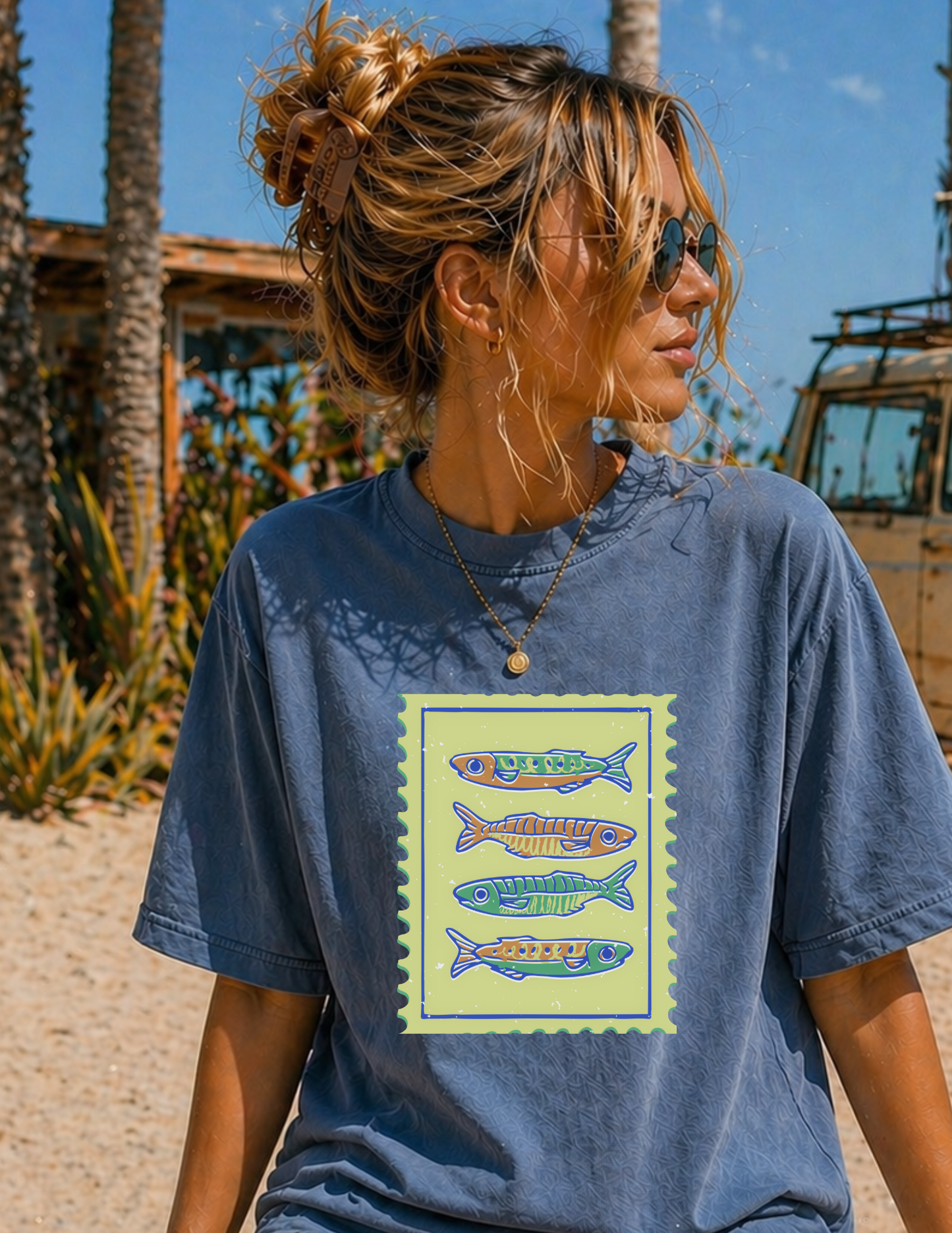 Sunny Sardines Graphic Tee