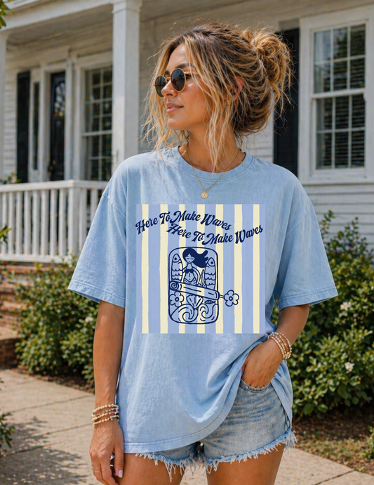 Here To Make Waves Graphic Tee