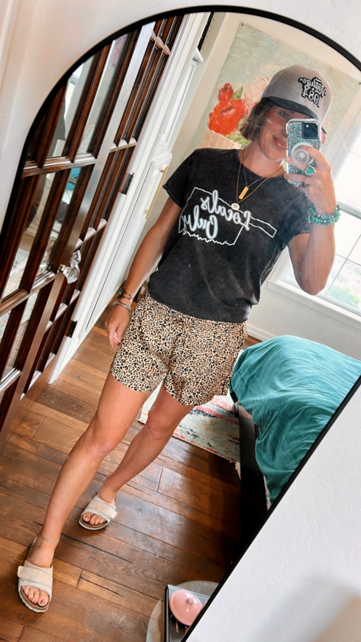 "Love Me Some Leopard" Print Silky Shorts