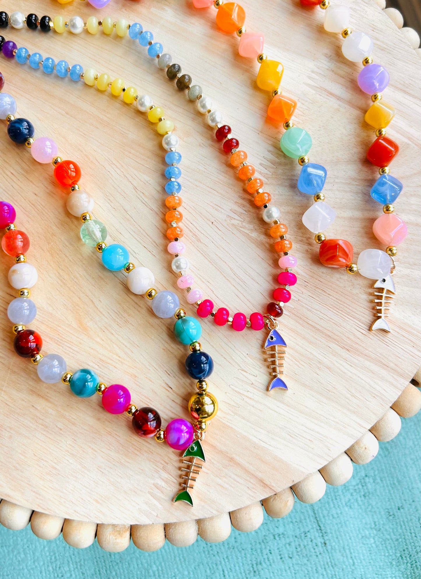 Clear Skies Beaded Necklace