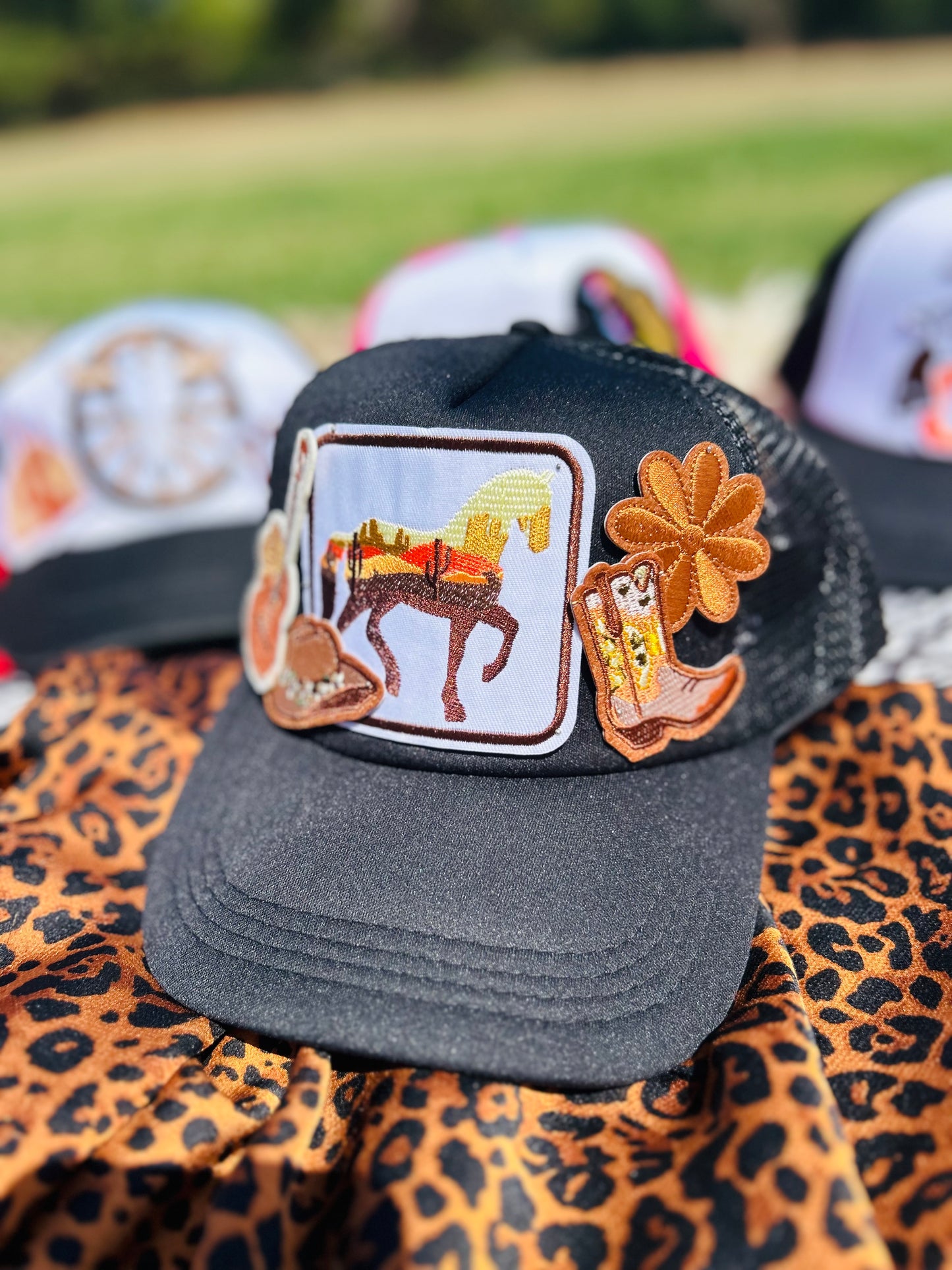 Flower Pony Trucker Hat