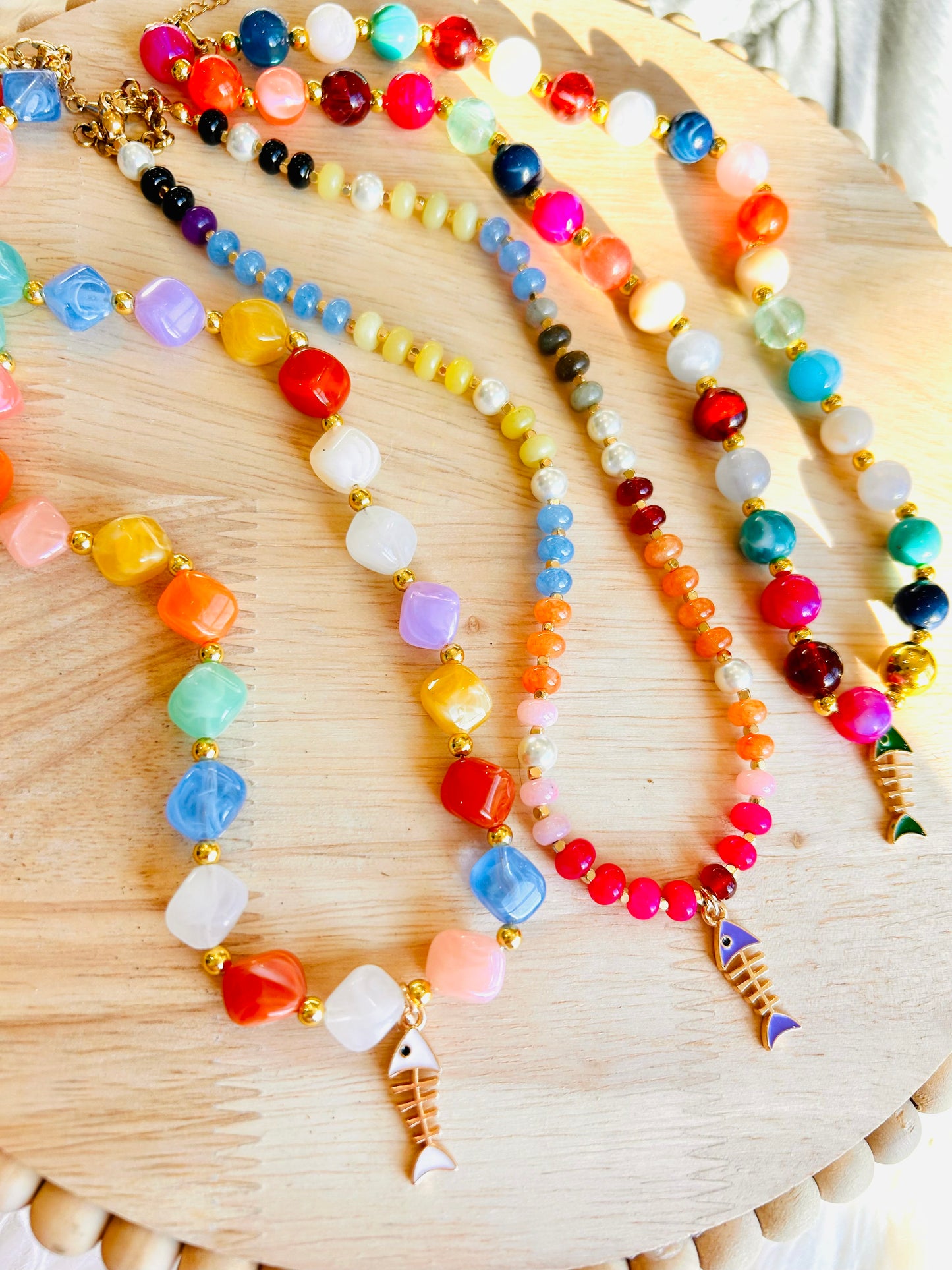 Clear Skies Beaded Necklace