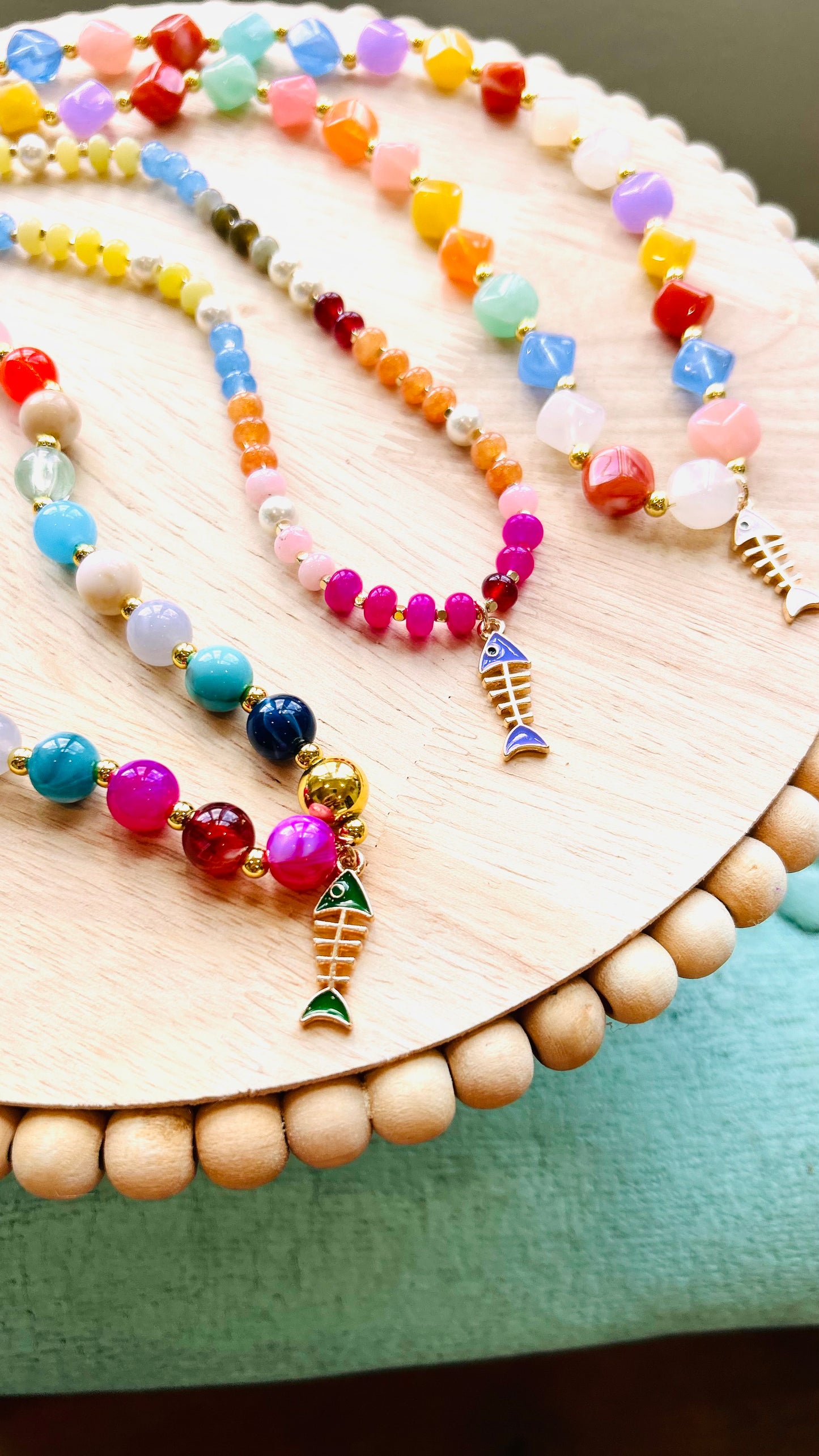 Clear Skies Beaded Necklace