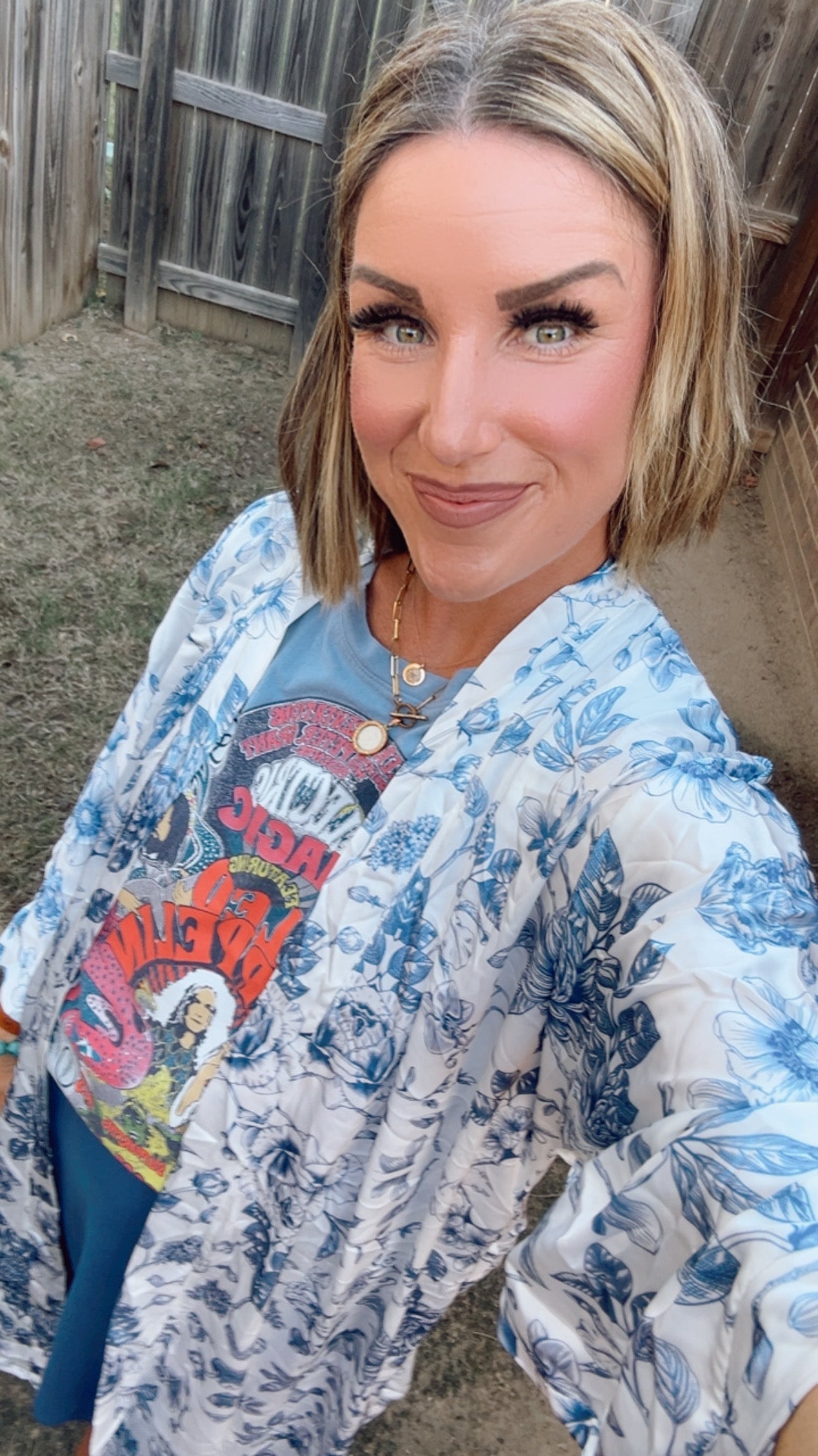 Blue Skies Silk Kimono