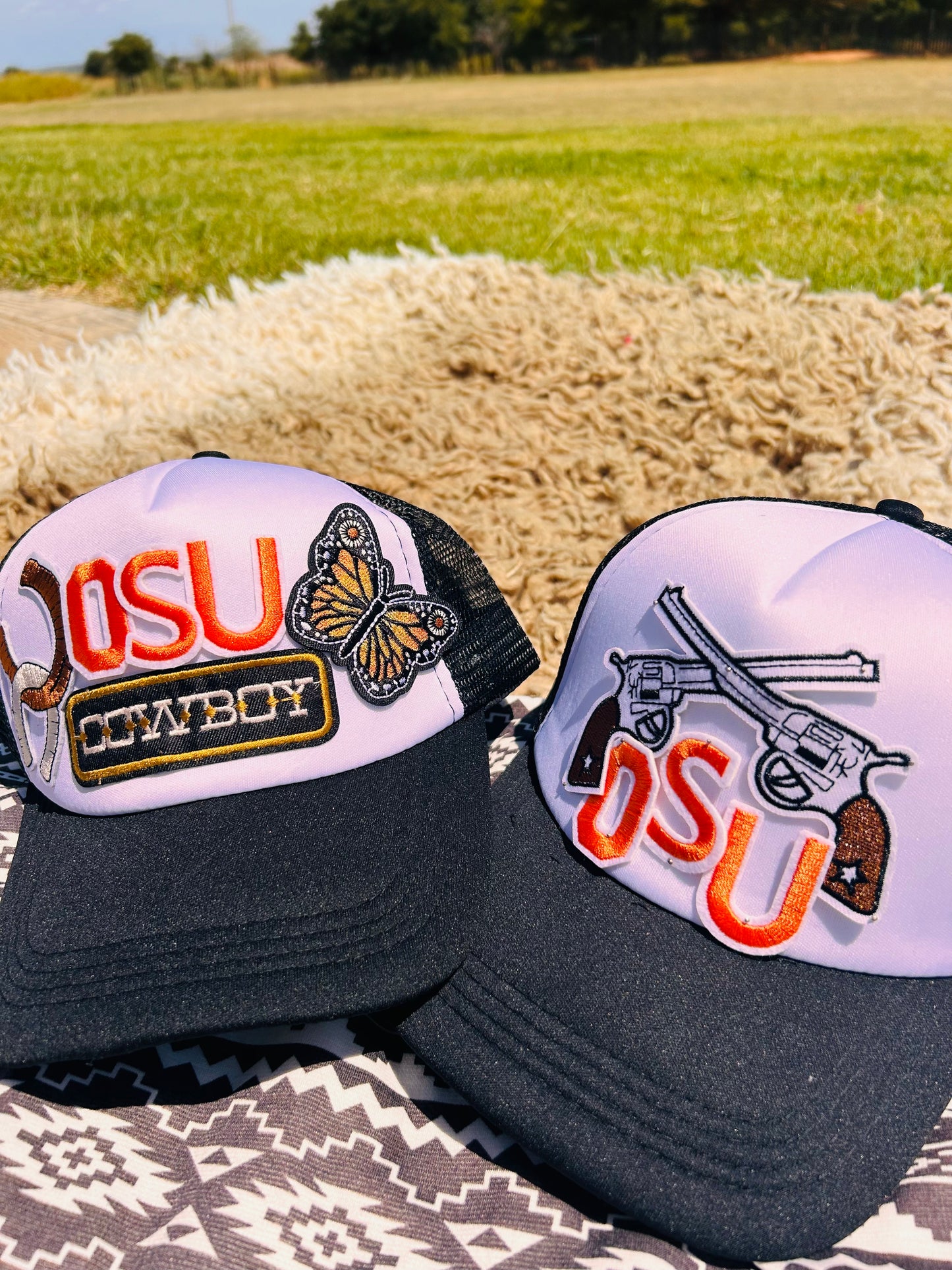 Oklahoma State Patch Trucker Hats