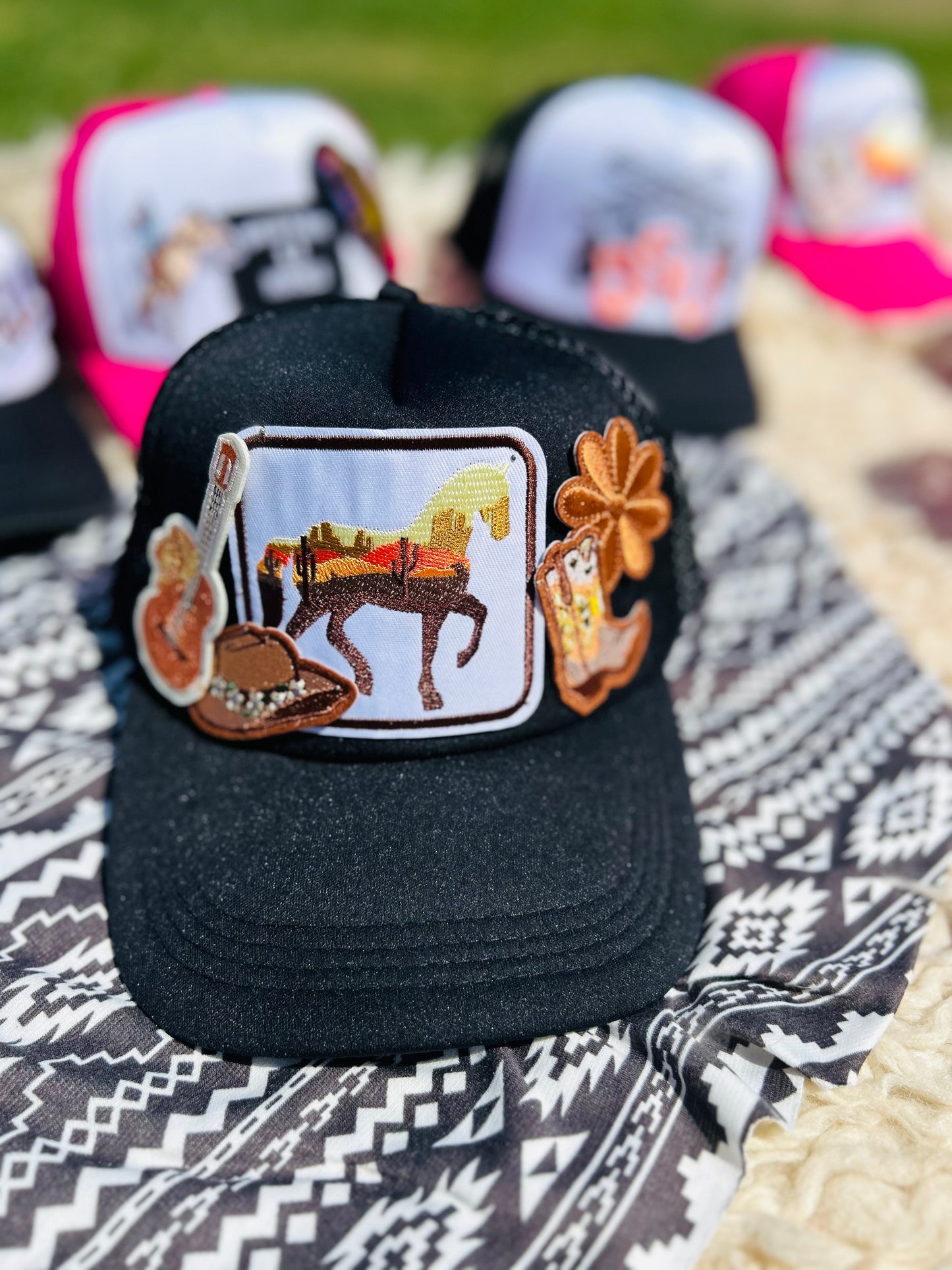 Flower Pony Trucker Hat