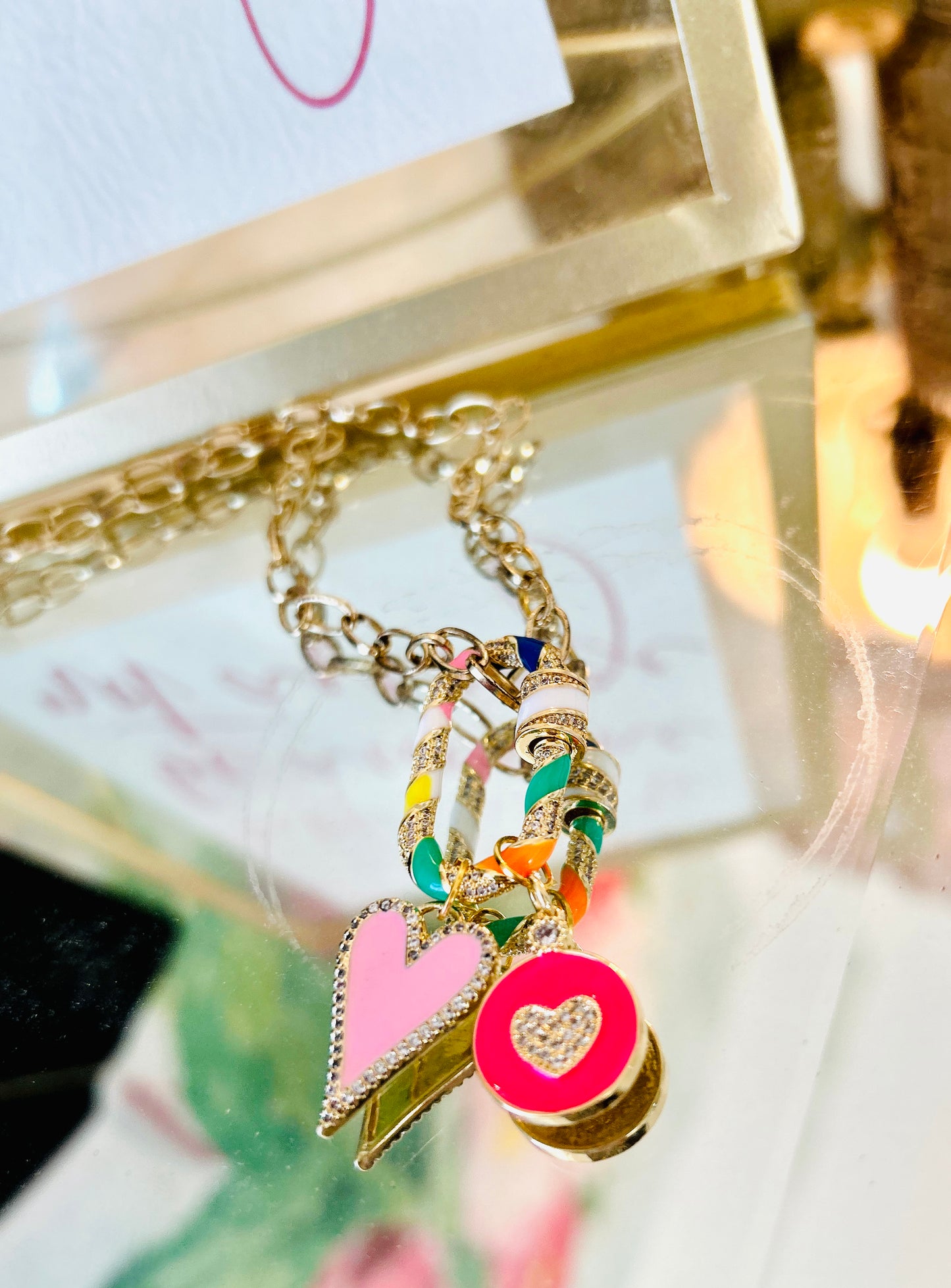 Locked Heart Charm Necklace