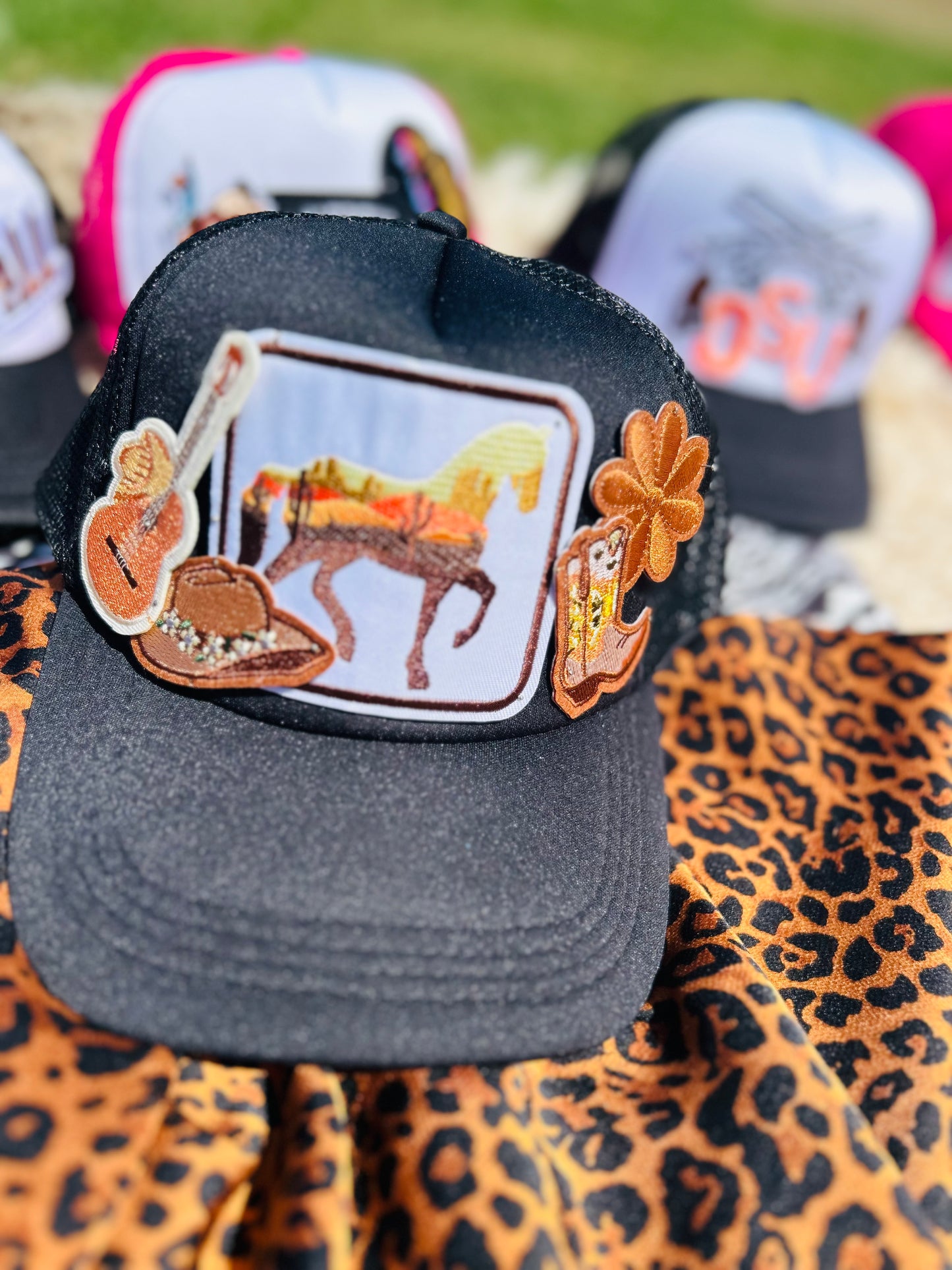 Flower Pony Trucker Hat