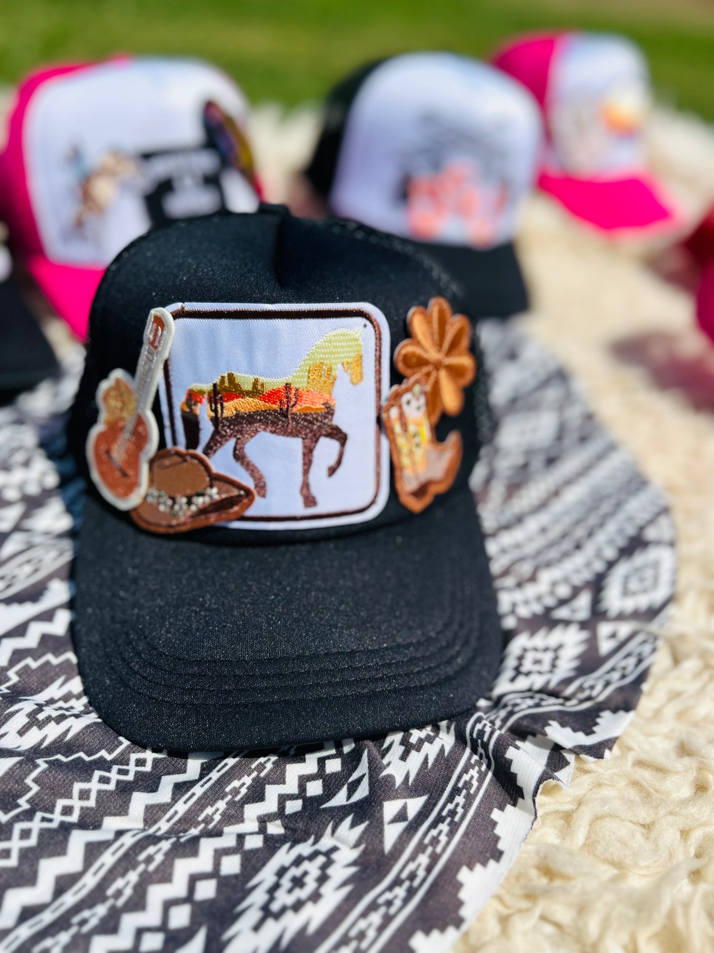 Flower Pony Trucker Hat