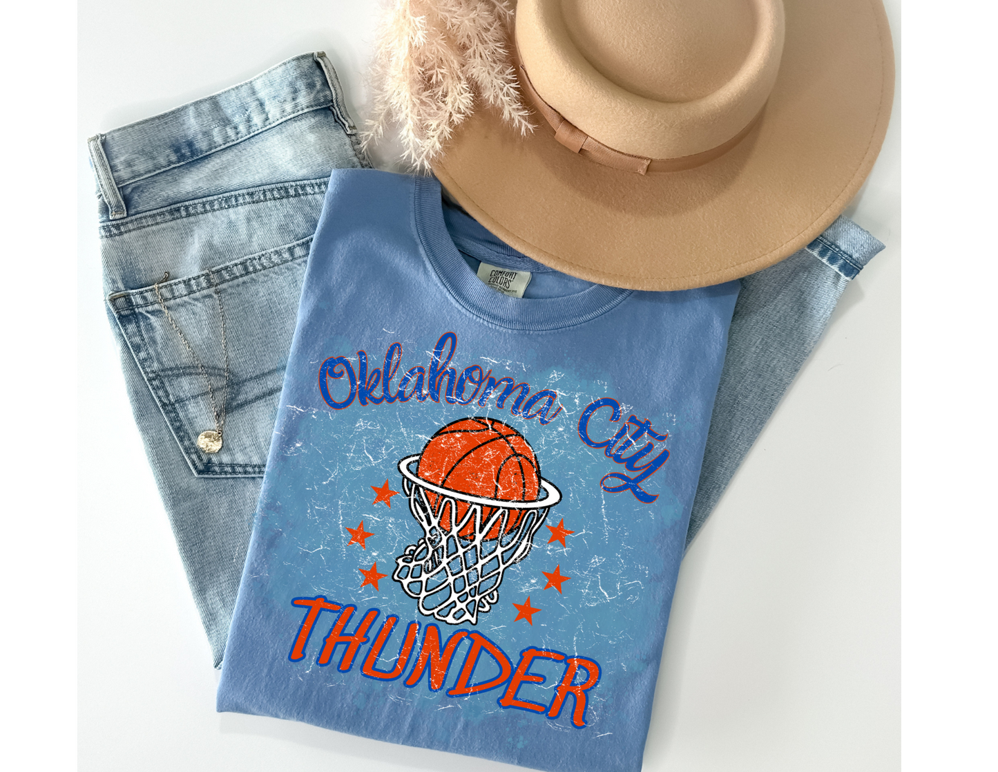 OKC Thunder Graphic Tee In Denim