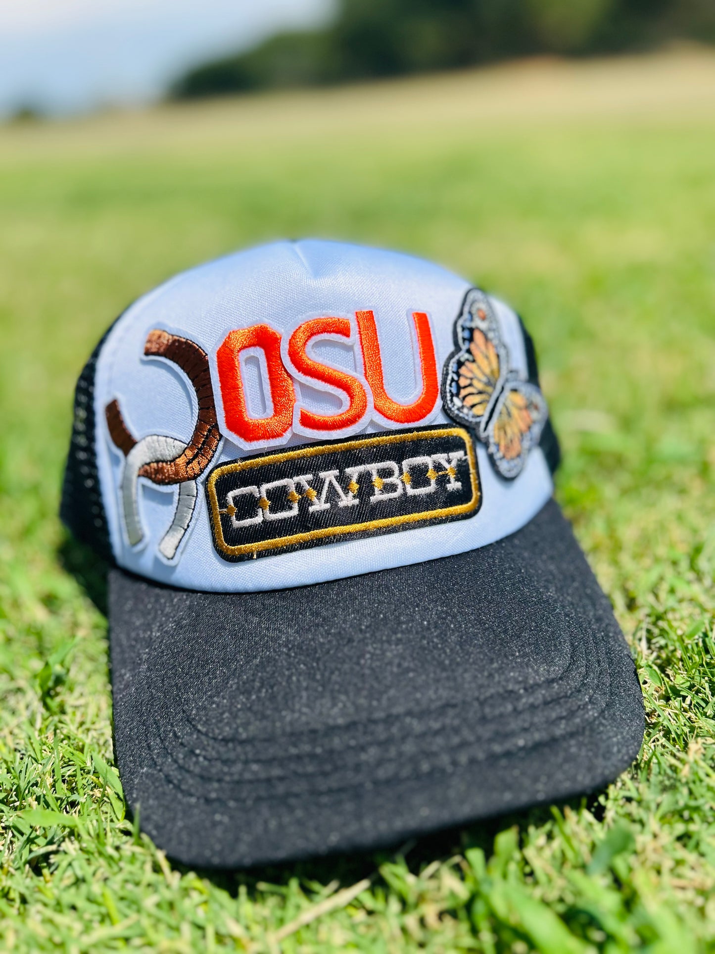 Oklahoma State Patch Trucker Hats