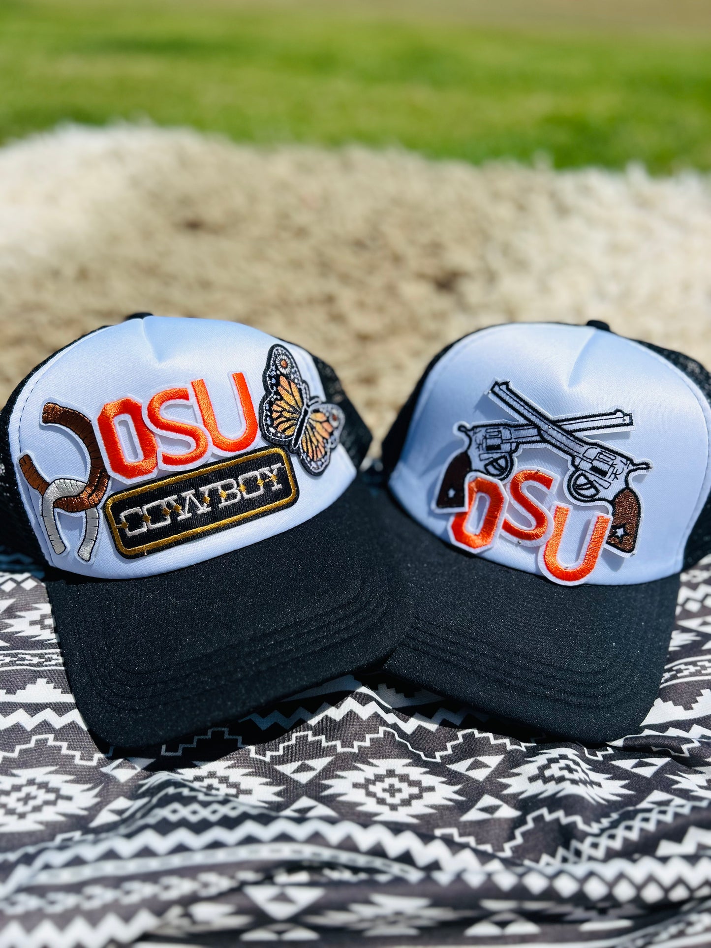 Oklahoma State Patch Trucker Hats