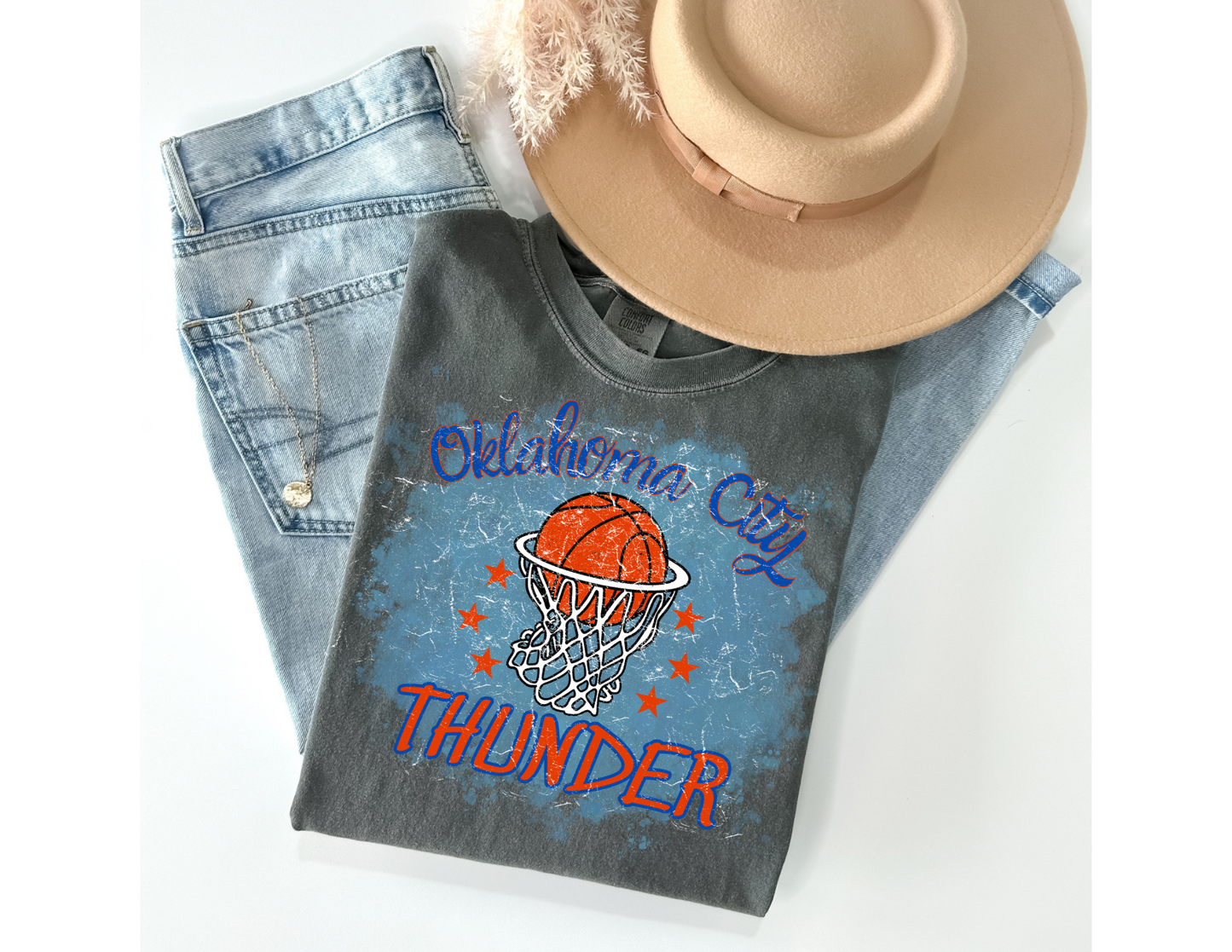 OKC Thunder Graphic Tee In Denim
