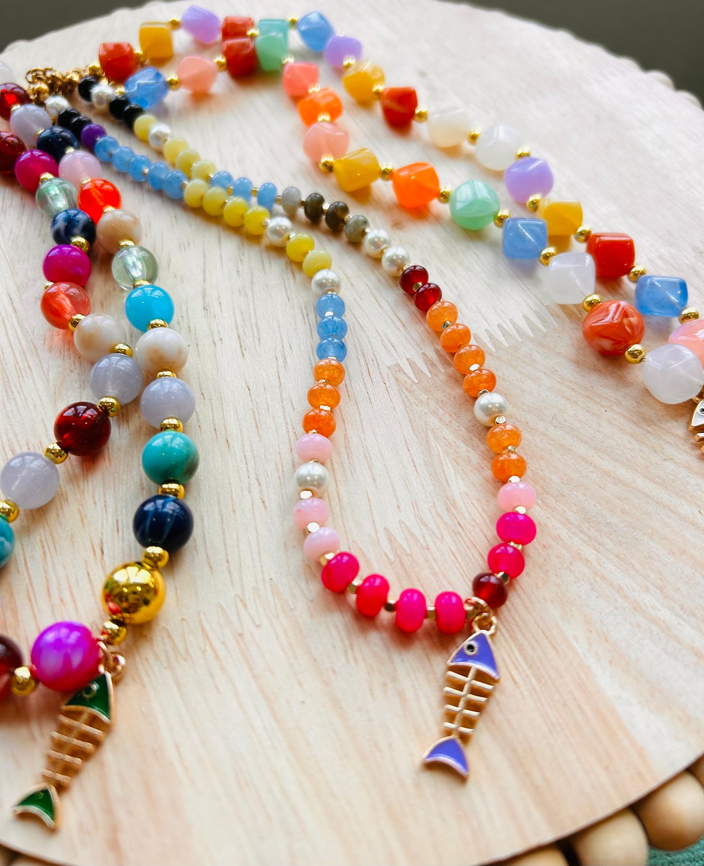 Lavender Bay Beaded Necklace