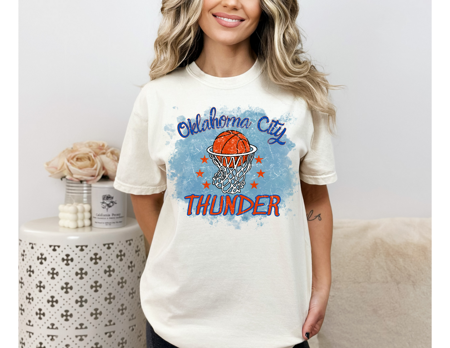 OKC Thunder Graphic Tee In Denim