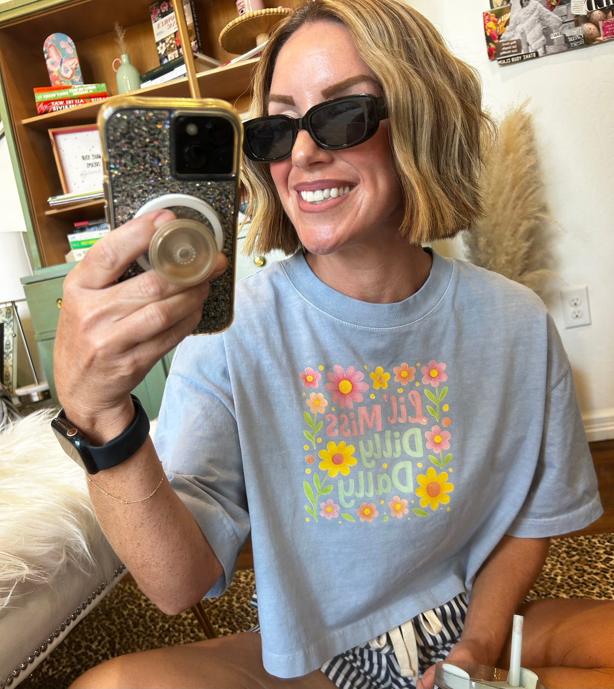 Miss Dilly Dally Cropped  Tee