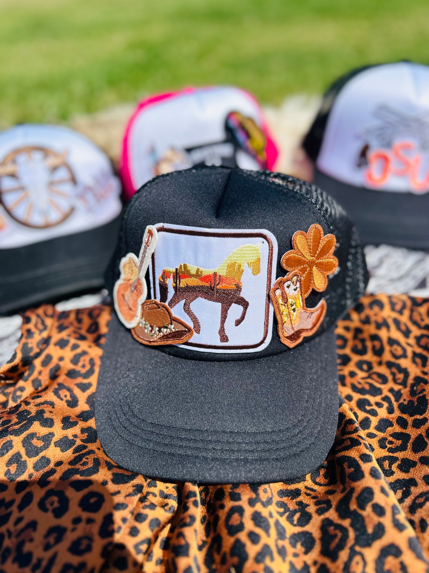 Flower Pony Trucker Hat