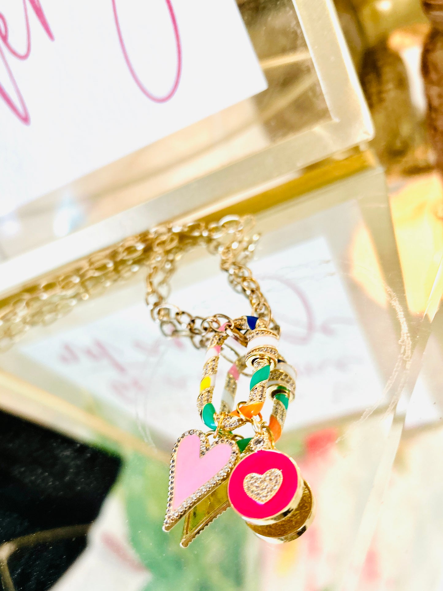 Locked Heart Charm Necklace