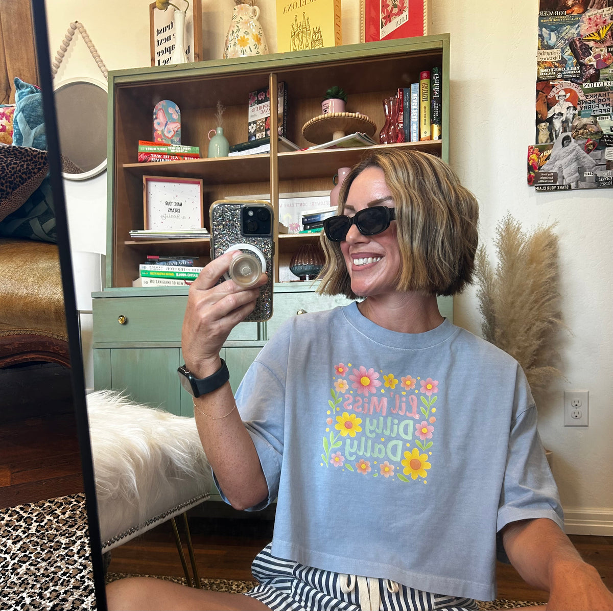 Miss Dilly Dally Cropped  Tee
