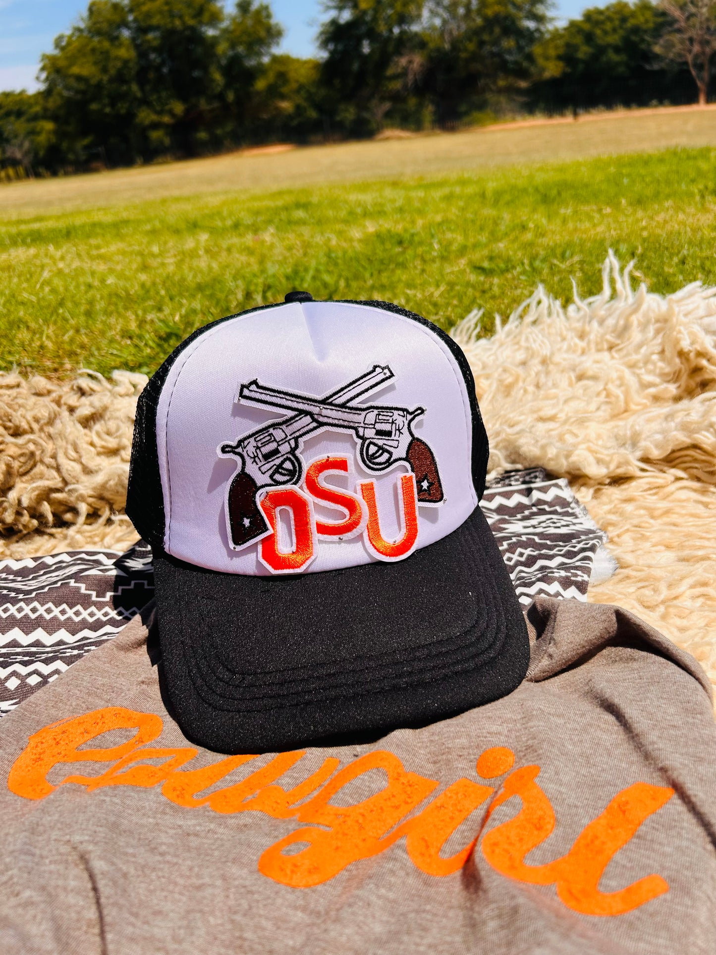 Oklahoma State Patch Trucker Hats