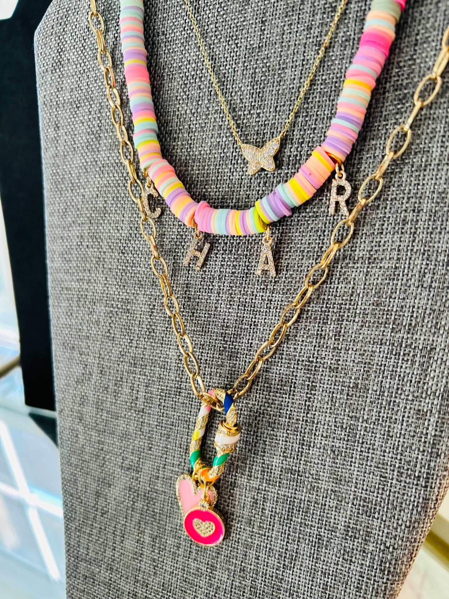 Locked Heart Charm Necklace