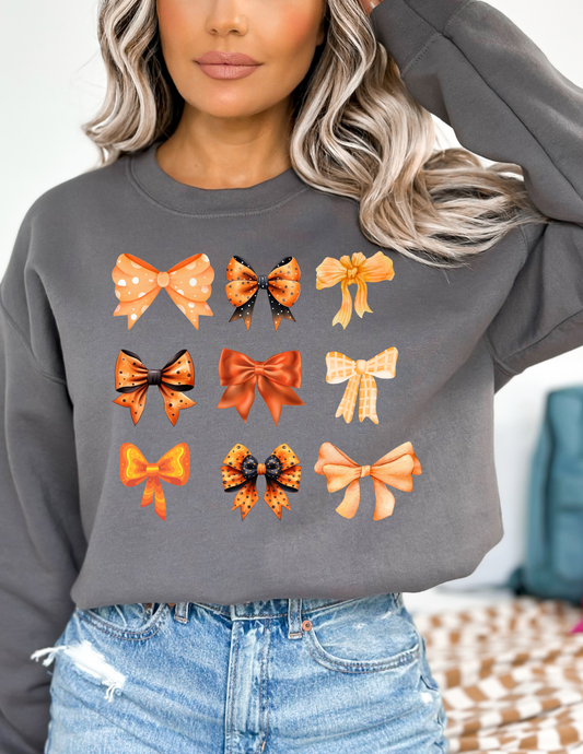 Bows in Orange Sweatshirt