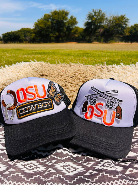 Oklahoma State Patch Trucker Hats