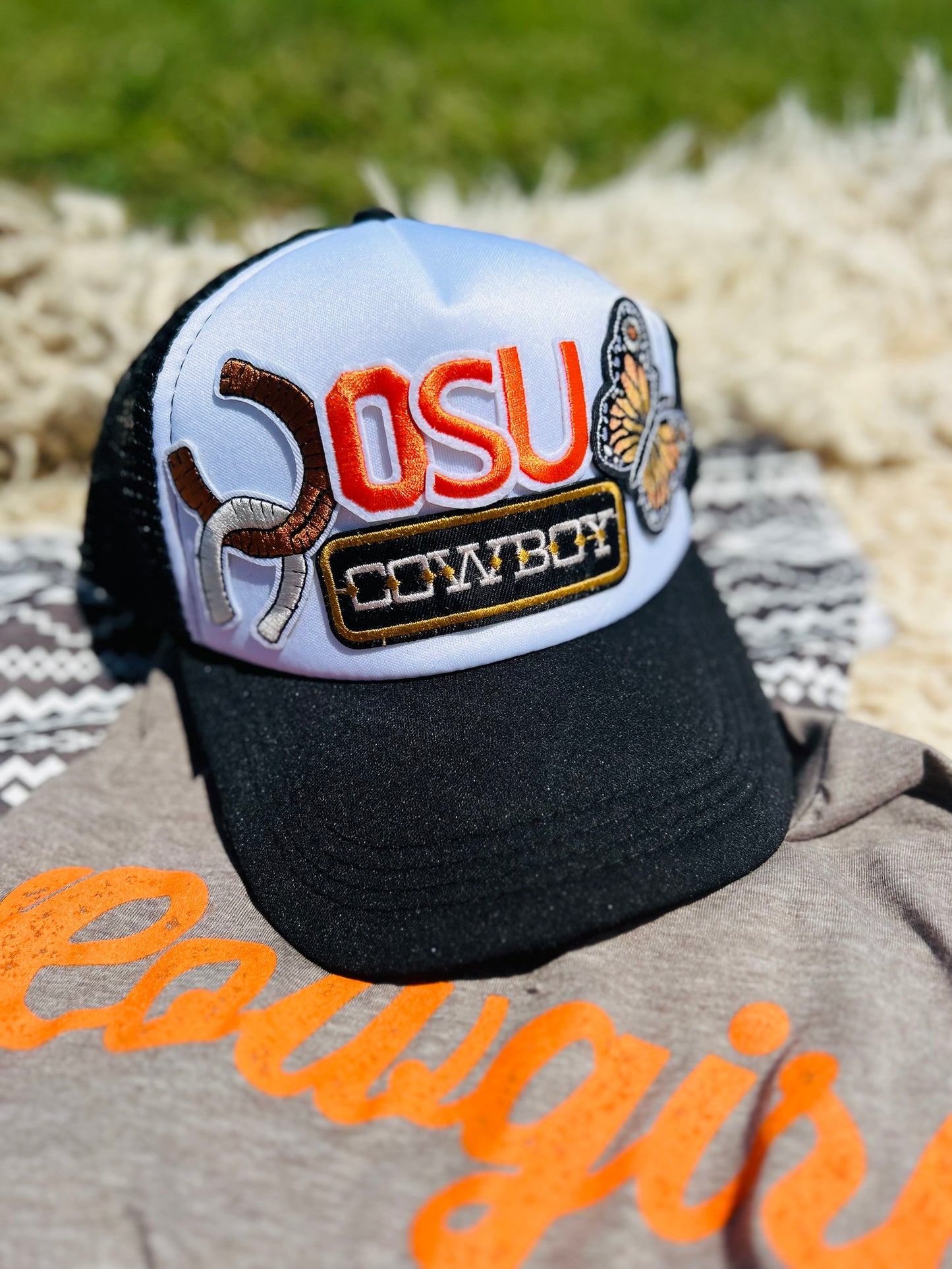 Oklahoma State Patch Trucker Hats