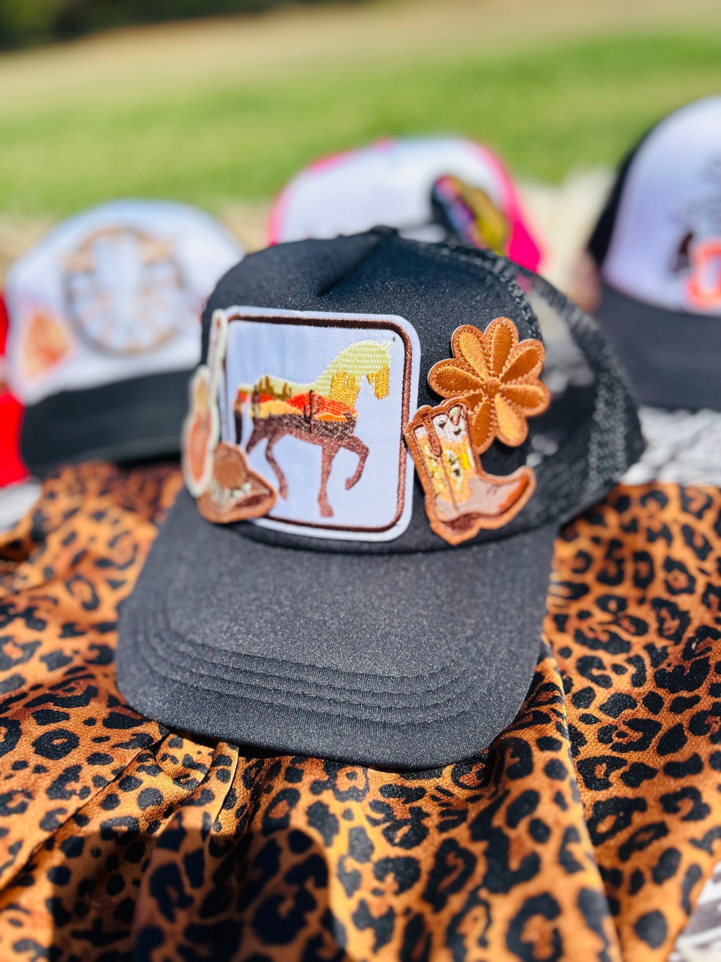 Flower Pony Trucker Hat