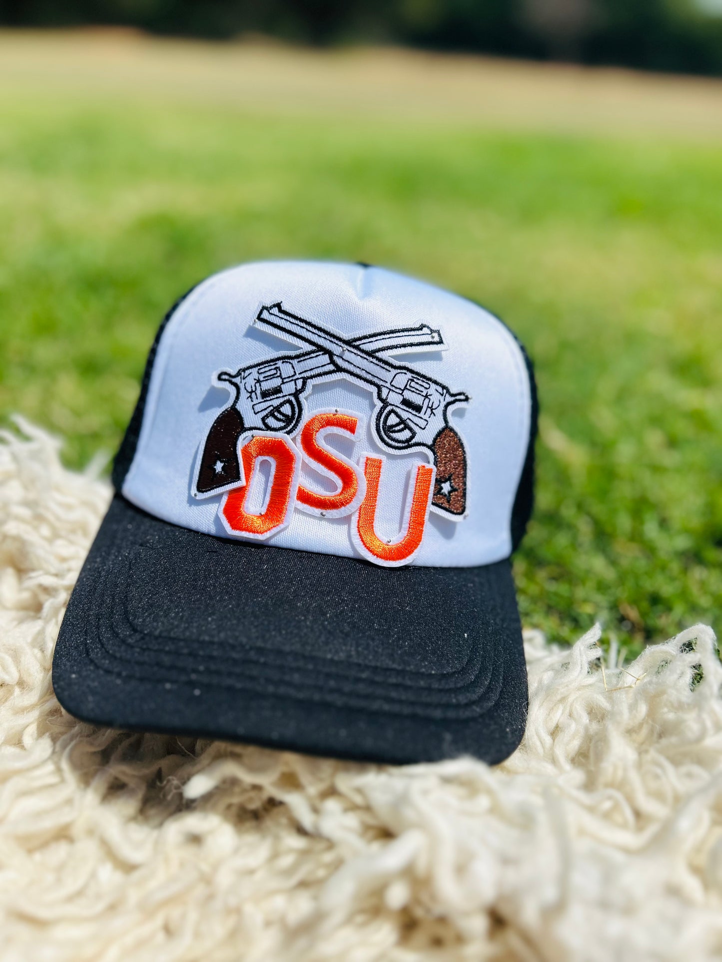 Oklahoma State Patch Trucker Hats