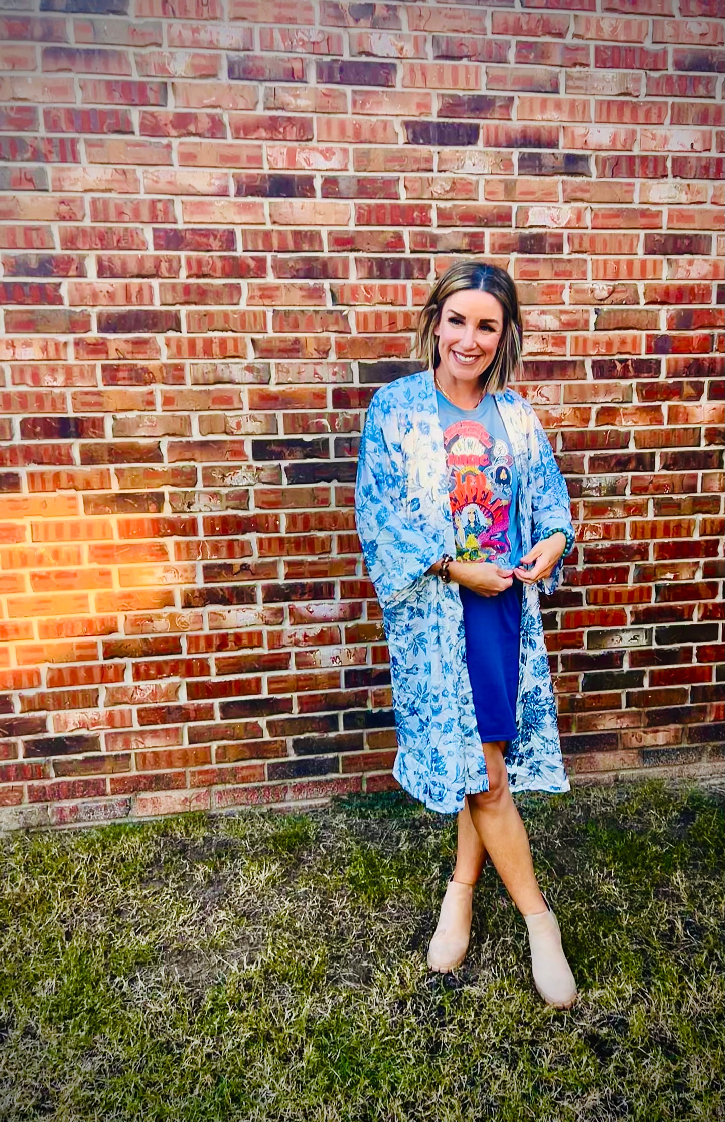Blue Skies Silk Kimono