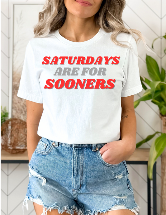 Saturdays Are For Sooners Graphic Tee