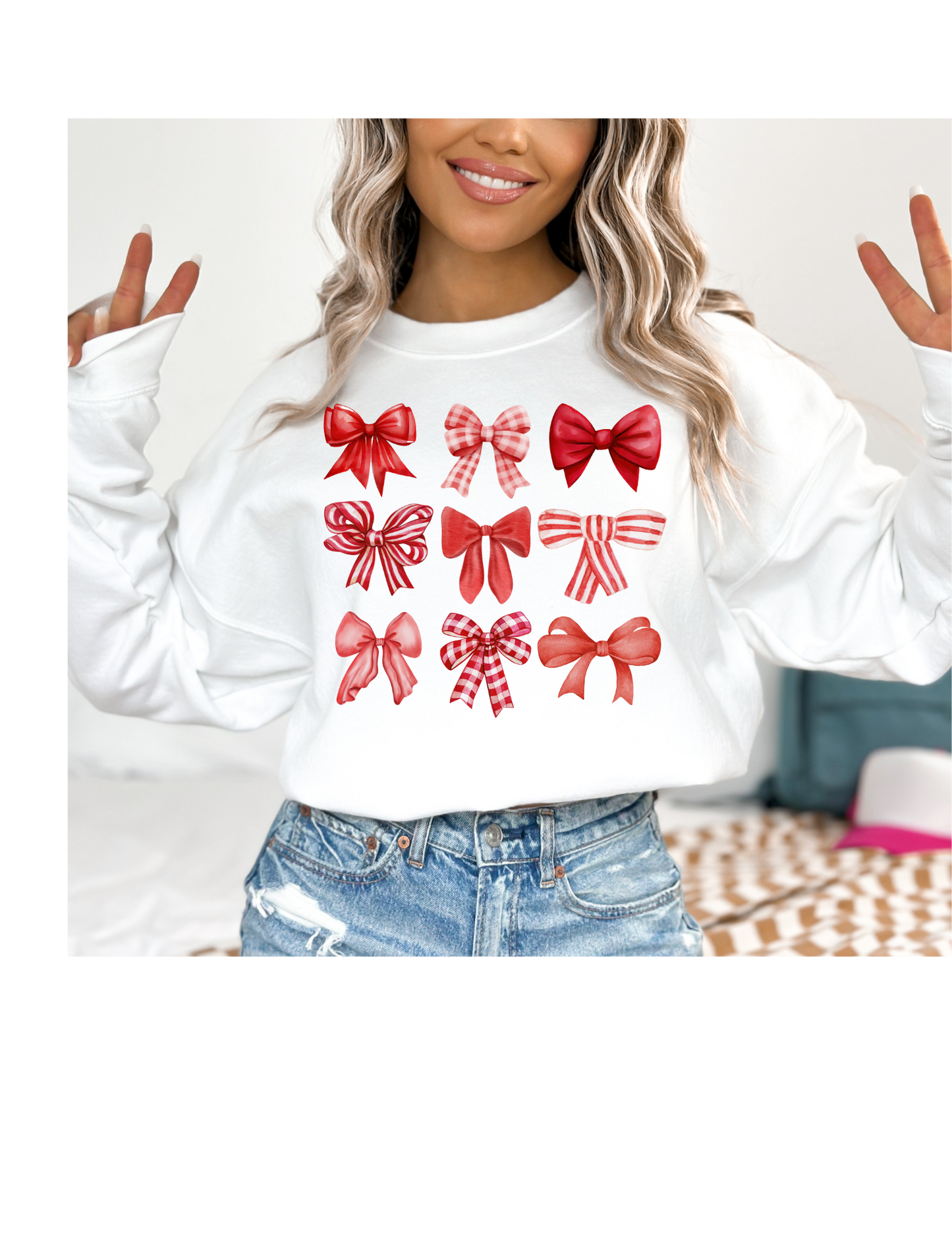 Crimson Bows Sweatshirt