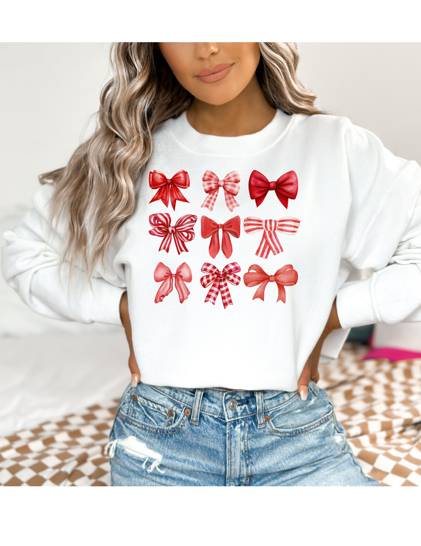 Crimson Bows Sweatshirt