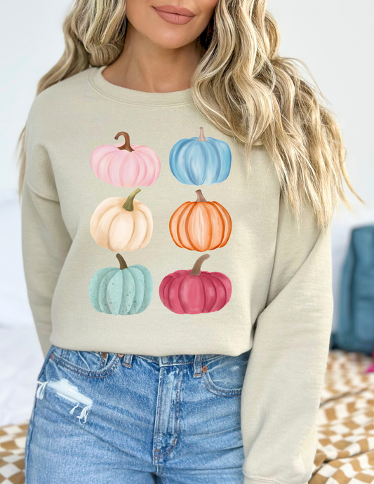 Pastel Pumpkins Sweatshirt