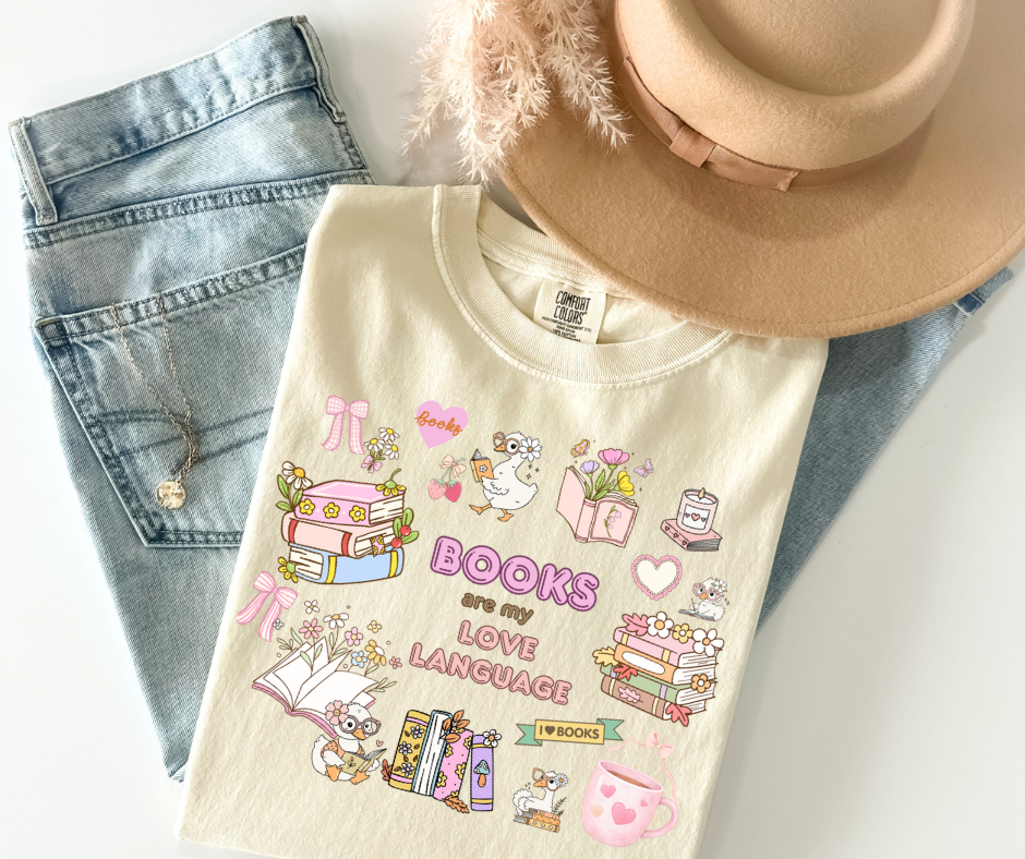 Books Are My Love Language Graphic Tee