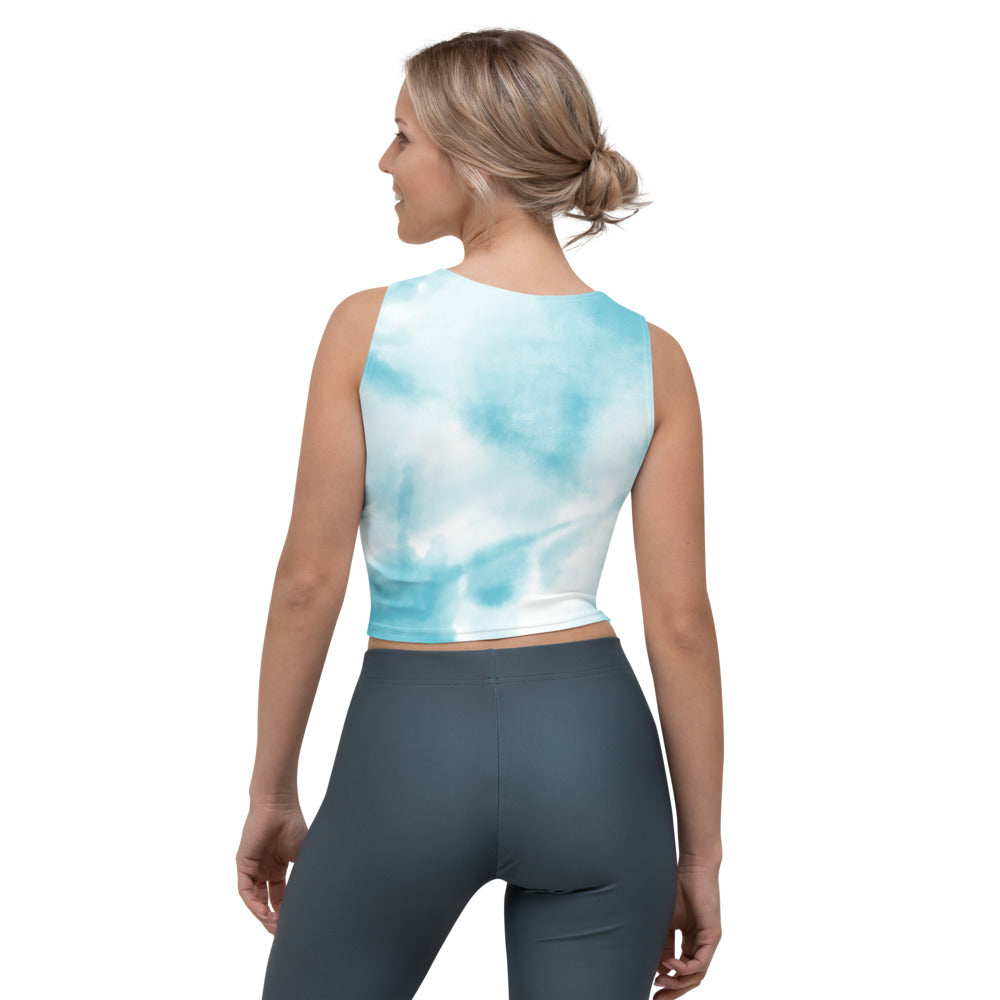 "Blue Skies" Tie Dye Crop Top