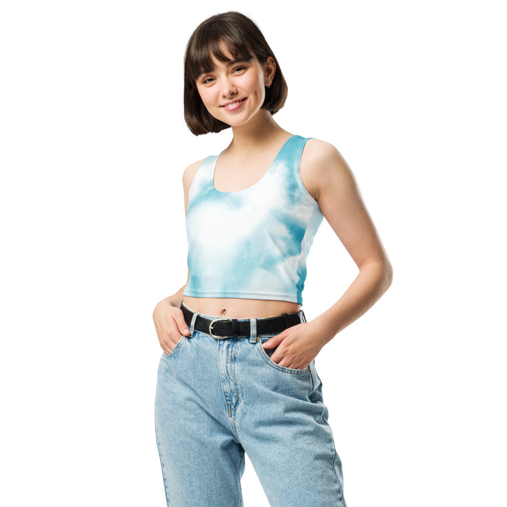 "Blue Skies" Tie Dye Crop Top