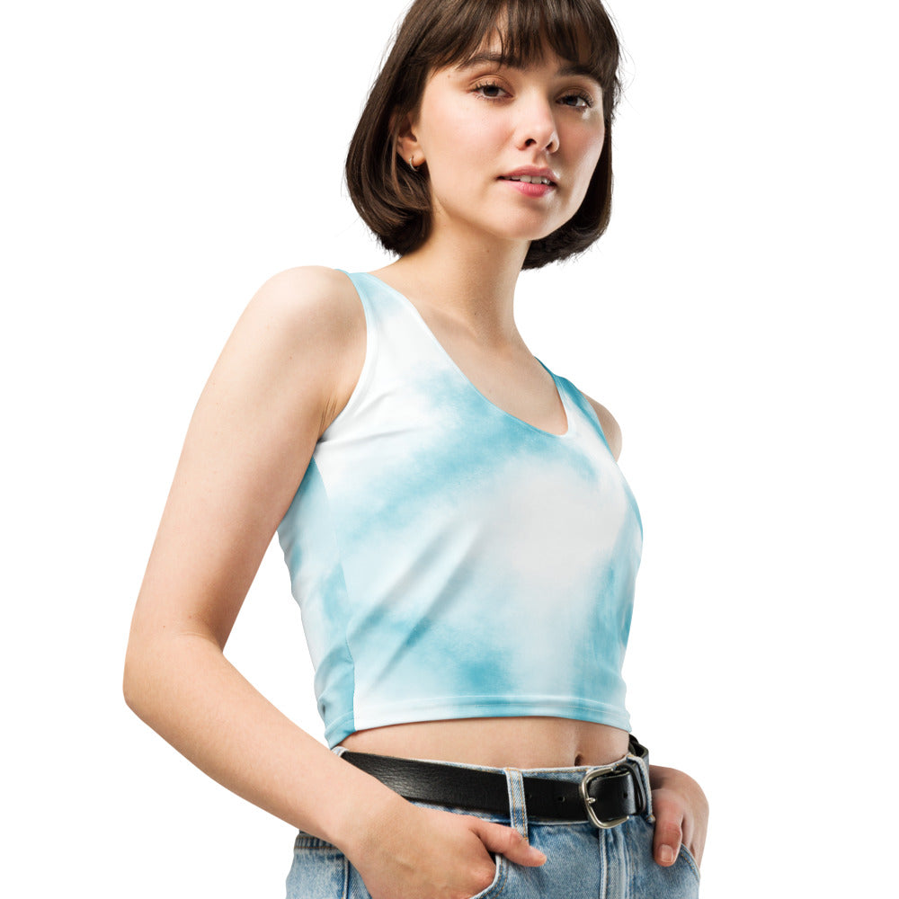 "Blue Skies" Tie Dye Crop Top