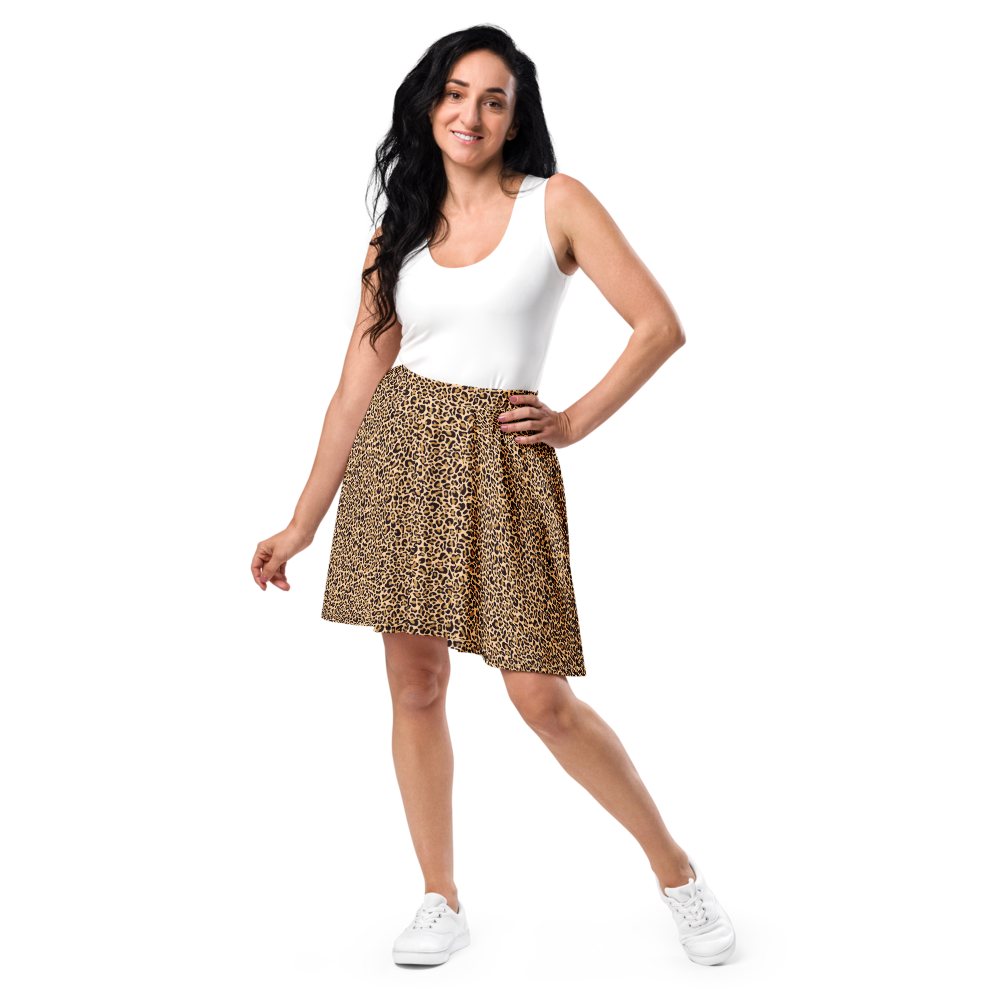 La La Leopard Print Skirt