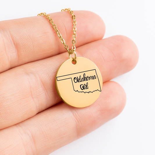 Oklahoma Girl Pendant Necklace