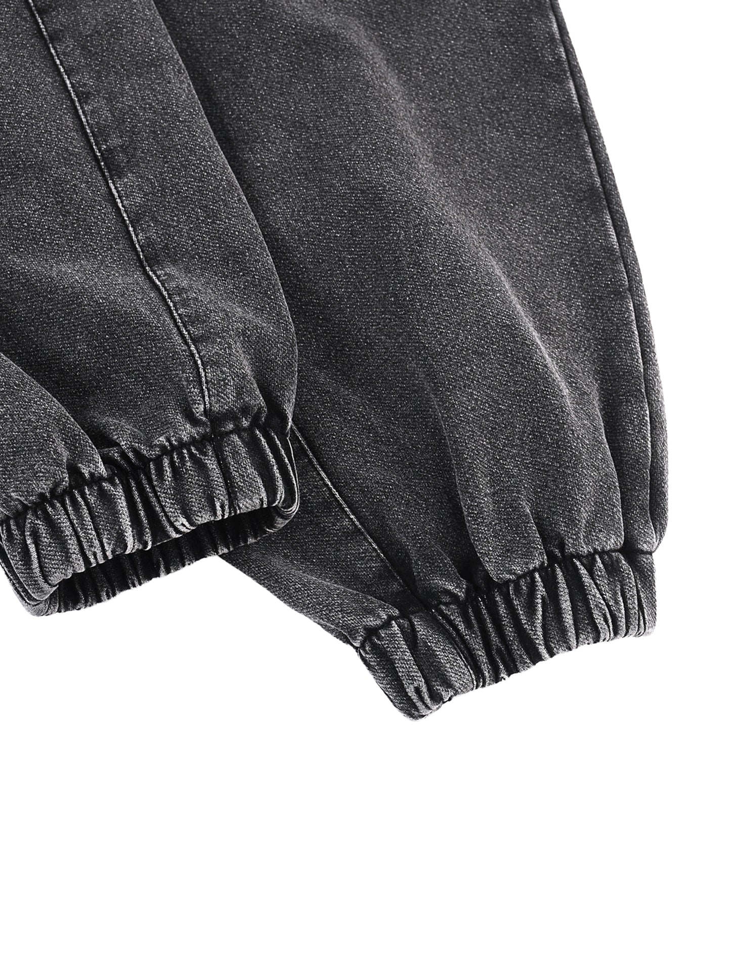“I can buy myself flowers” barrel jeans in black