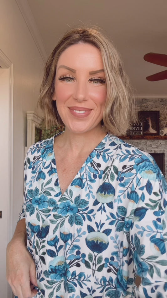 Blue Skies Wrap Dress