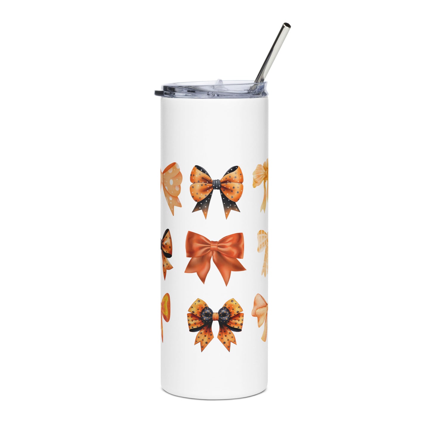 Fall Bows Tumbler In White