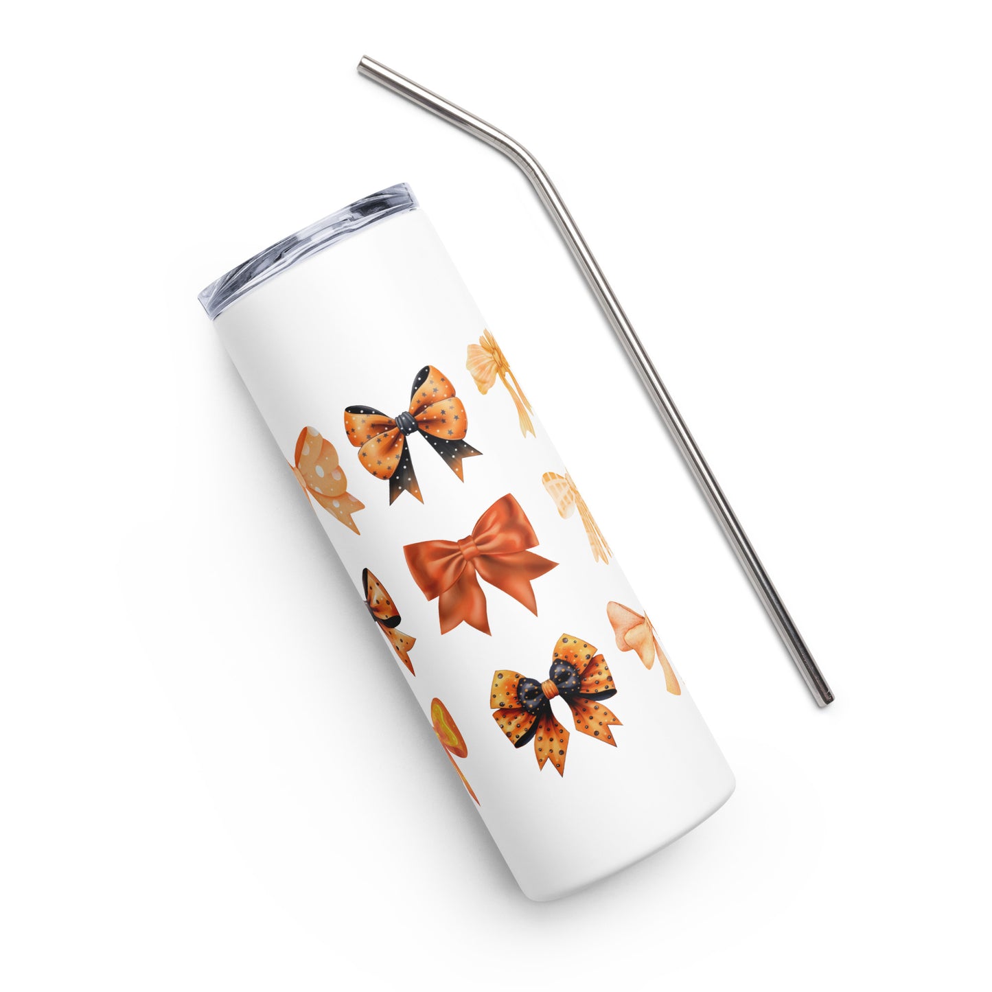 Fall Bows Tumbler In White