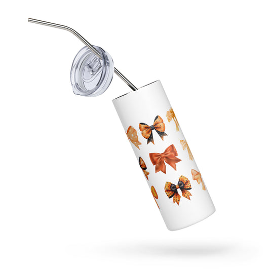 Fall Bows Tumbler In White