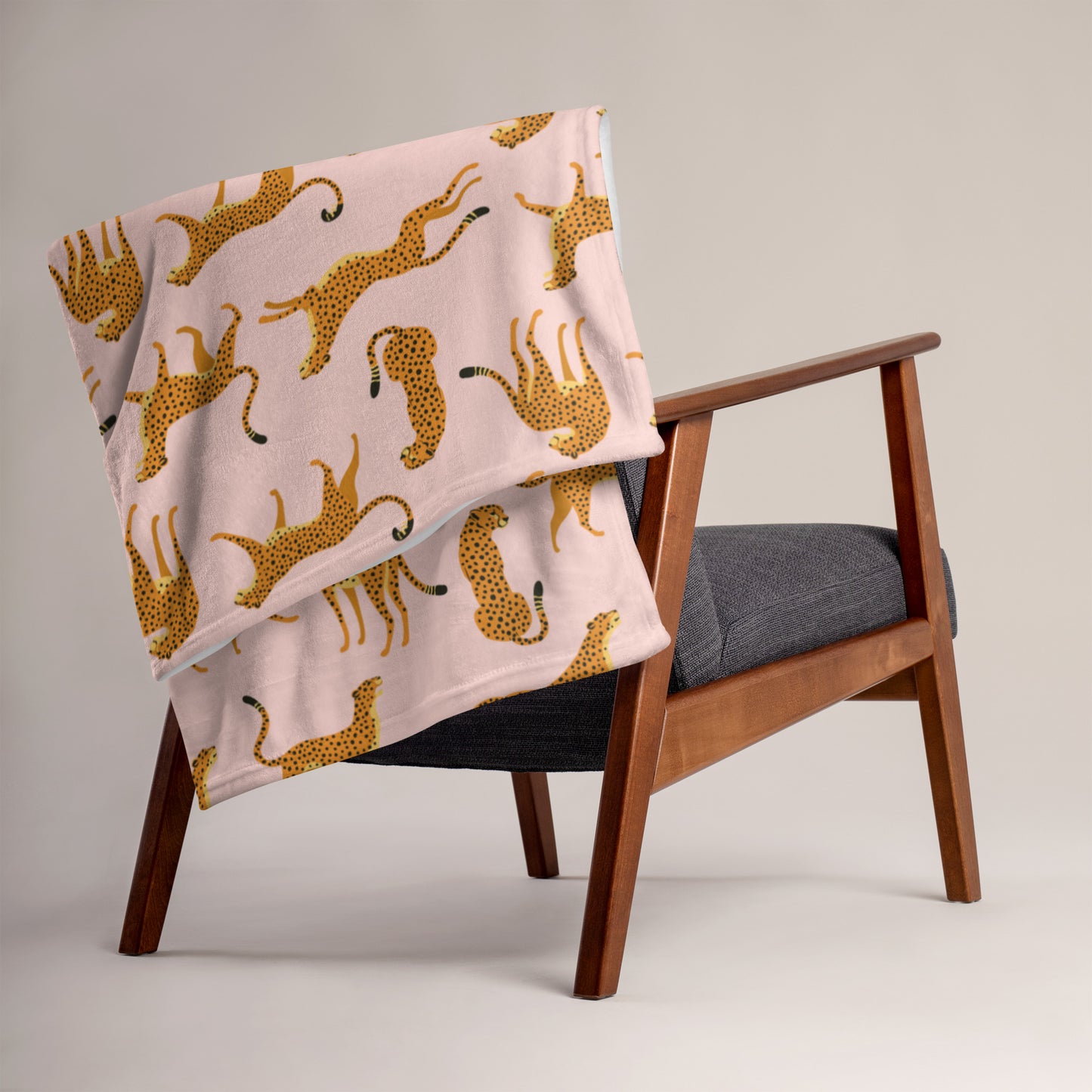 Leaping Leopards Throw Blanket